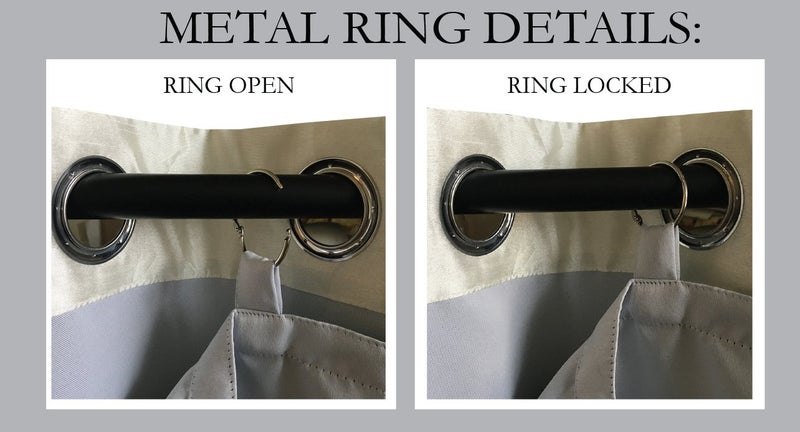 DriftAway Thermal Insulated Blackout Curtain Liner 2 Panels Each Liner Size 50 Inch by 92 Inch Rings Included - Image 4